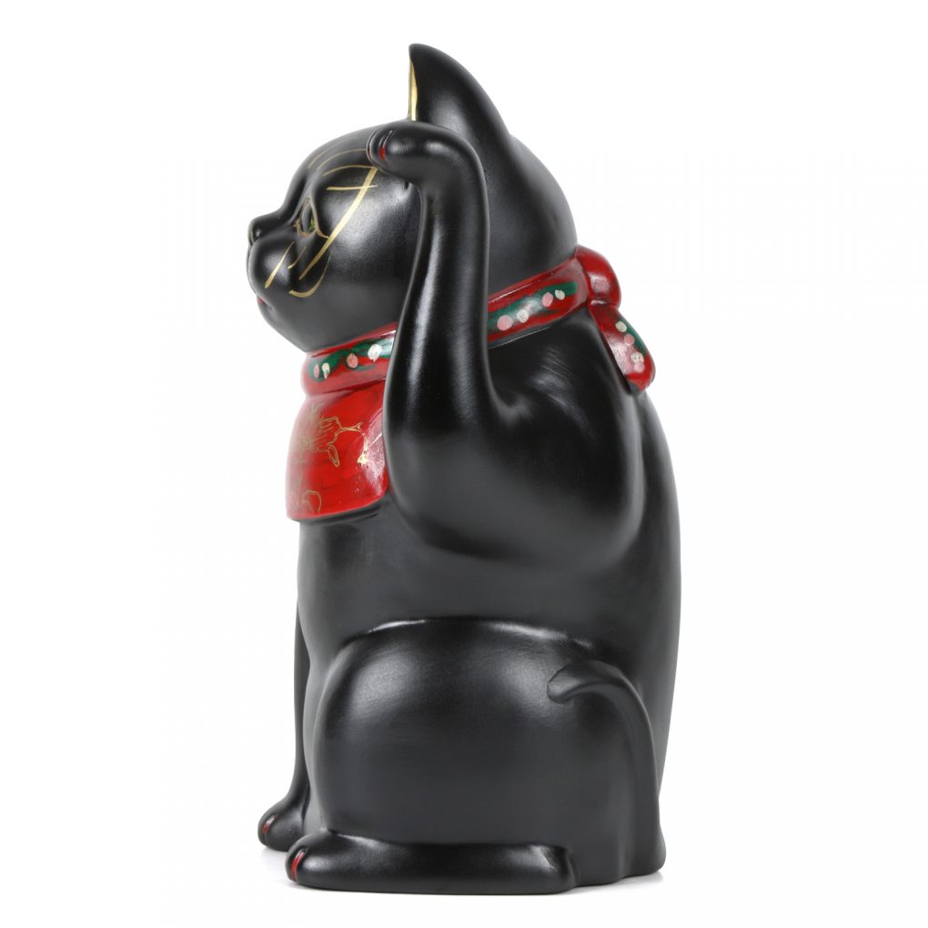 manekineko black vintage-look handmade in japan