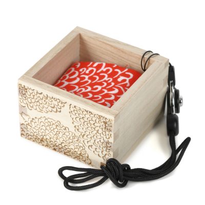 masu sake cup wooden cup tenugui