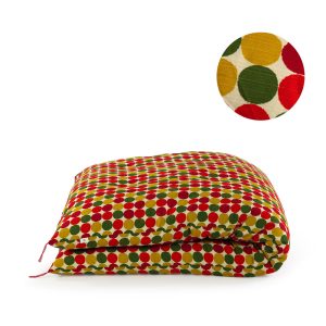 Japanese Futon Mattress, Artisan Handmade (Fabric: Polka Dot Red, Filling: Organic Cotton 100%)