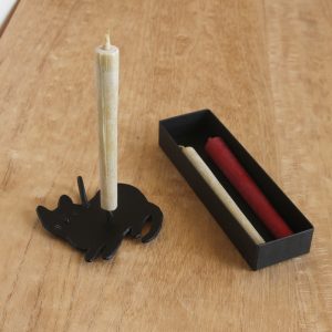 Warosoku & Candle Holder (Cat, Sakura, Gingko leaf)) set