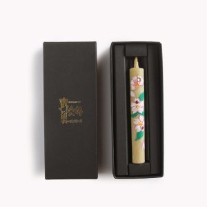 Crystal Hand-Painted Warosoku Candle <Sakura Size 3>