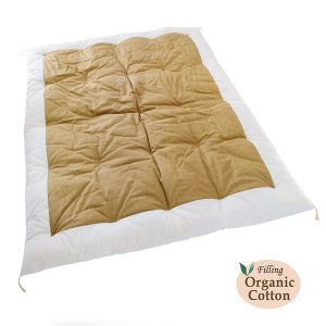 Japanese Futon Quilt, Artisan Handmade (Fabric: Nagomi Cotton Straw, Filling: Organic Cotton 100%)