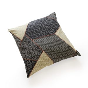 Japanese Cushion (Zabuton) - Meisen size Zabuton 23" x 21" and Sashikozanmai Pattern Cover, One piece of Cushion and One piece of Cover