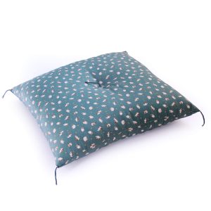 Japanese Cushion (Zabuton) -  Suzu Neko 23 x 21" Green