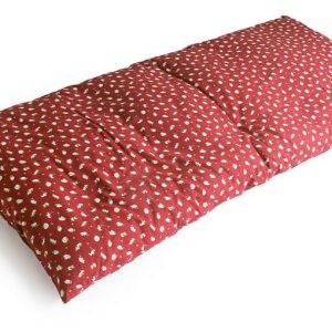 Japanese Cushion (Naga-zabuton)  Cover -  Suzuneko Pattern 27.5" x 59" (70 x 150 cm)  Red
