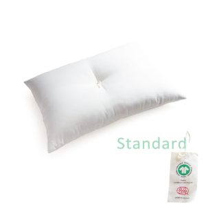 GOTS Certified Organic Pillow Standard Thickness,  Artisan Handmade (Fabric: Organic Cotton, Filling: Organic Cotton 100% ) NC