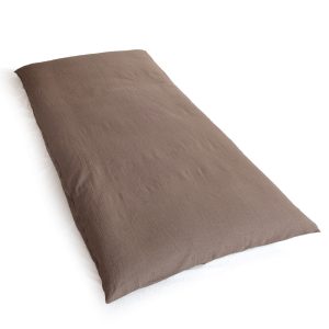 Japanese Shiki Futon (Futon Mattress) Cover  - Enshu Weave Ramie Mix Brown