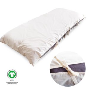 GOTS Certified Japanese Shiki Futon (Futon Mattress) Cover, Organic Cotton, Tie Closure