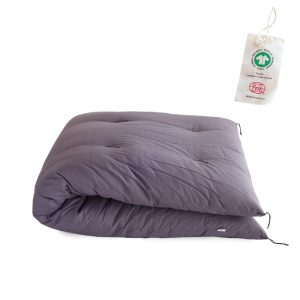 GOTS Certified Japanese Futon Mattress, Artisan Handmade (Fabric: Organic Cotton, Filling: Organic Cotton 100%) Amagumo Gray