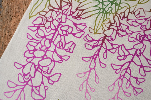 Tenugui , Japanese hand towel (Snake& Japanese wisteria) - الصورة 9