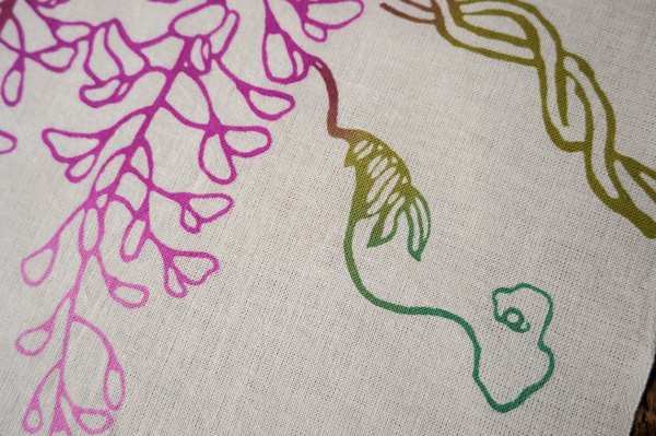 Tenugui , Japanese hand towel (Snake& Japanese wisteria) - الصورة 4