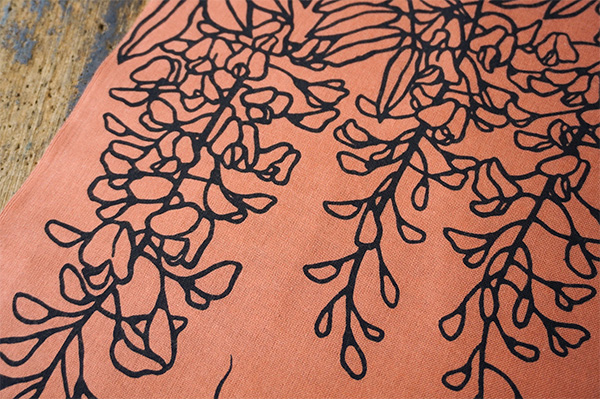 Tenugui , Japanese hand towel (Snake& Japanese wisteria) - الصورة 3