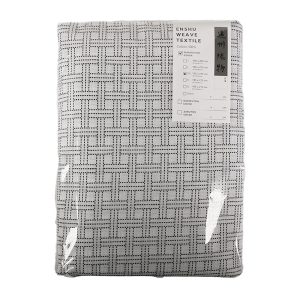 Japanese Shiki Futon (Futon Mattress) Cover  - Enshu Weave KAGOME SASHIKO White