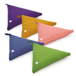 Mori Zen Organic Cotton Meditation Cushion – Traditional Japanese Floor Pillow Triangle - Idaku
